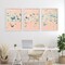 Stupell Industries Blush Butterfly Soiree Triptych 3pc Framed Giclee Set, design by Petal Prints Design